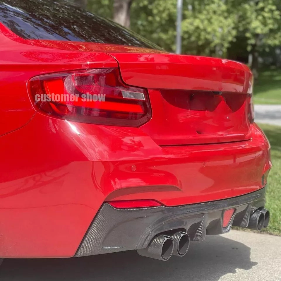 Carbon Fiber Rear Diffuser w/ LED BMW F22 / F23 2 Series.