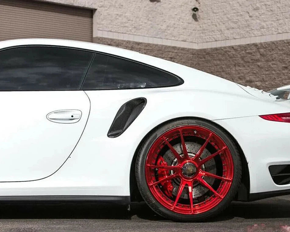 Dry Carbon Fiber Side Fender Air Vent Covers - Porsche 911 991 Turbo S.