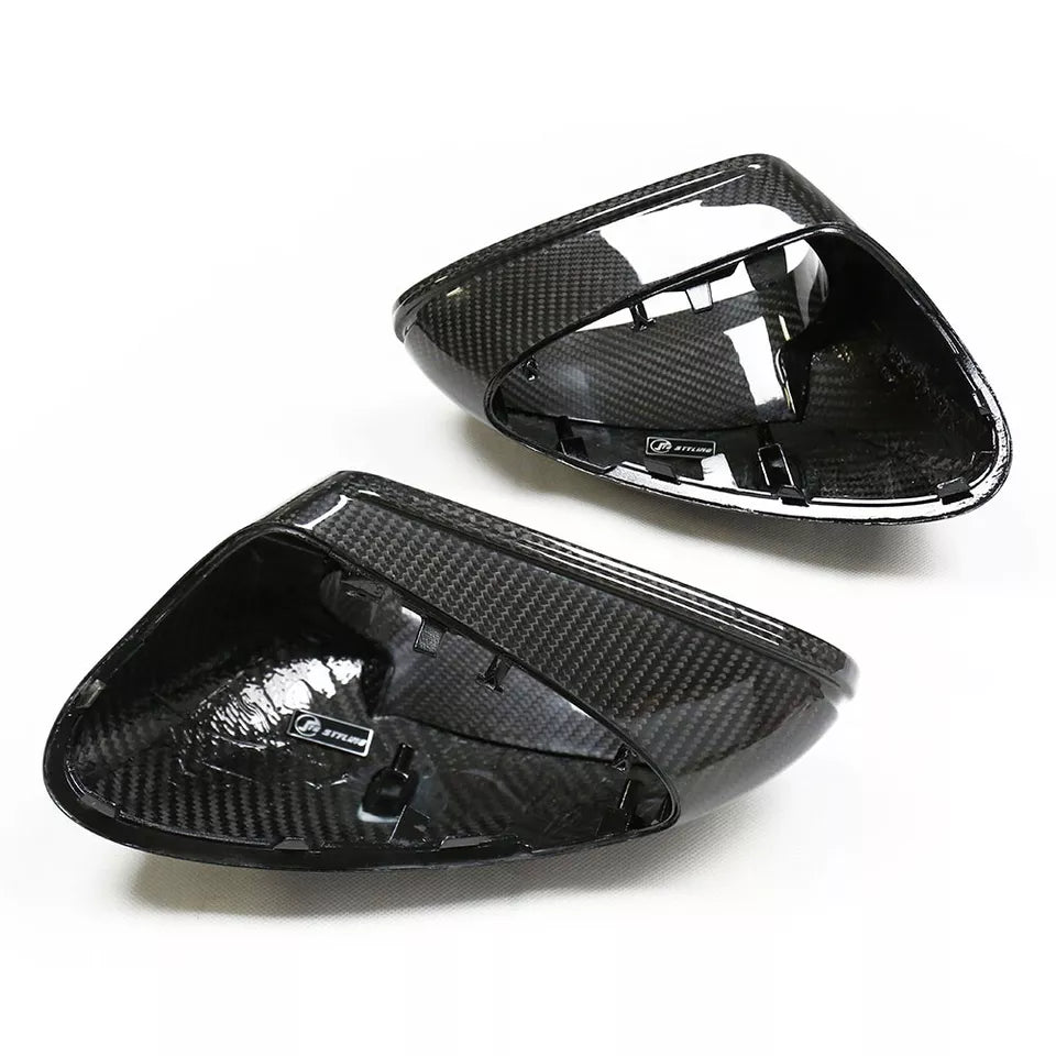 Dry Carbon Fiber Mirror Cap Set Replacement - Porsche 981 Boxster GTS 991 911.