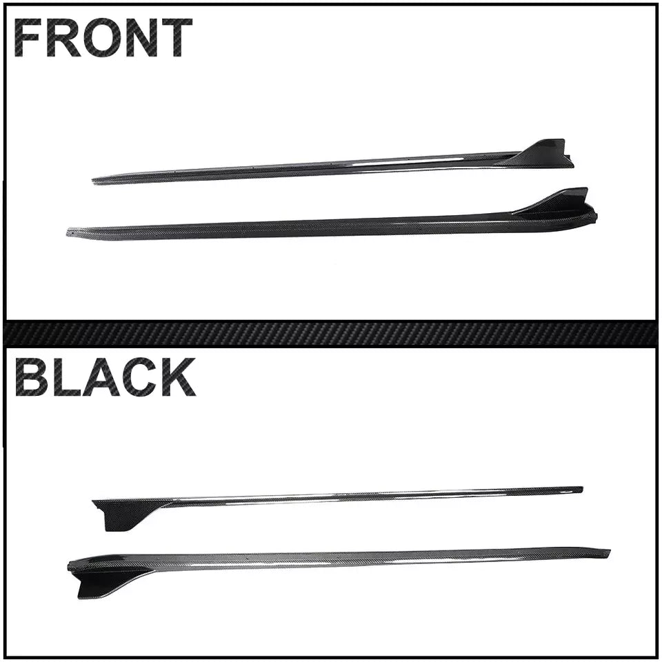 V2 Carbon Side Skirts Extension Lip - Porsche 718 Boxster Cayman 2016-2019.