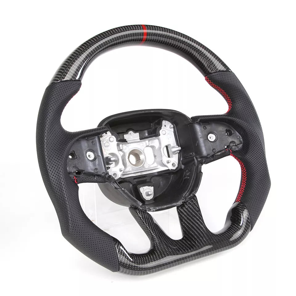 Dodge Charger Carbon Fiber Steering Wheel w/ Heated - Dodge Challenger Durango Hellcat.