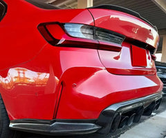 OEM Style Carbon Fiber Rear Corner Canard - BMW G80 M3.