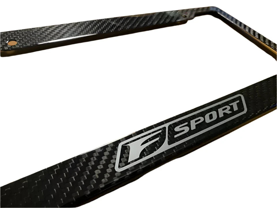 Carbon Fiber License Plate Frame " F Sport " Logo - Lexus.