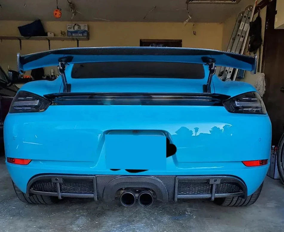 Carbon Fiber Rear Diffuser - Porsche 718 Boxster & Cayman.