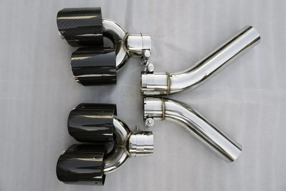 Carbon Rear Bumper Diffuser w/ Exhaust tips - Mercedes Benz W167 GLE350 GLE53 GLE63 AMG Coupe.
