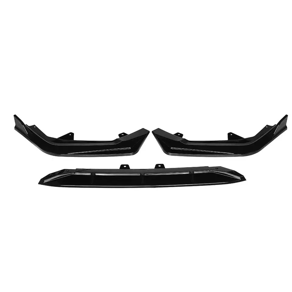 Gloss Black Front Lip Spoiler Splitter - Honda Civic 11th Gen.