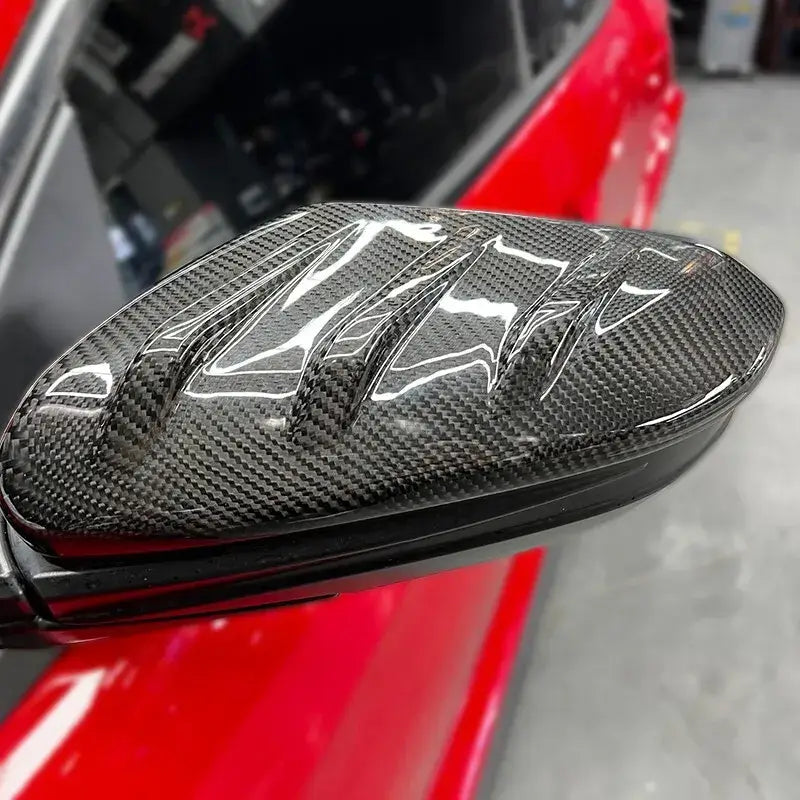 Carbon Fiber Mirror Caps Replacement - Honda Civic 10th Gen (2016-2021).