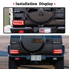 Tail Lights w/LED Signal Rear Brake Lamps - 1999-2018 Mercedes Benz G550.