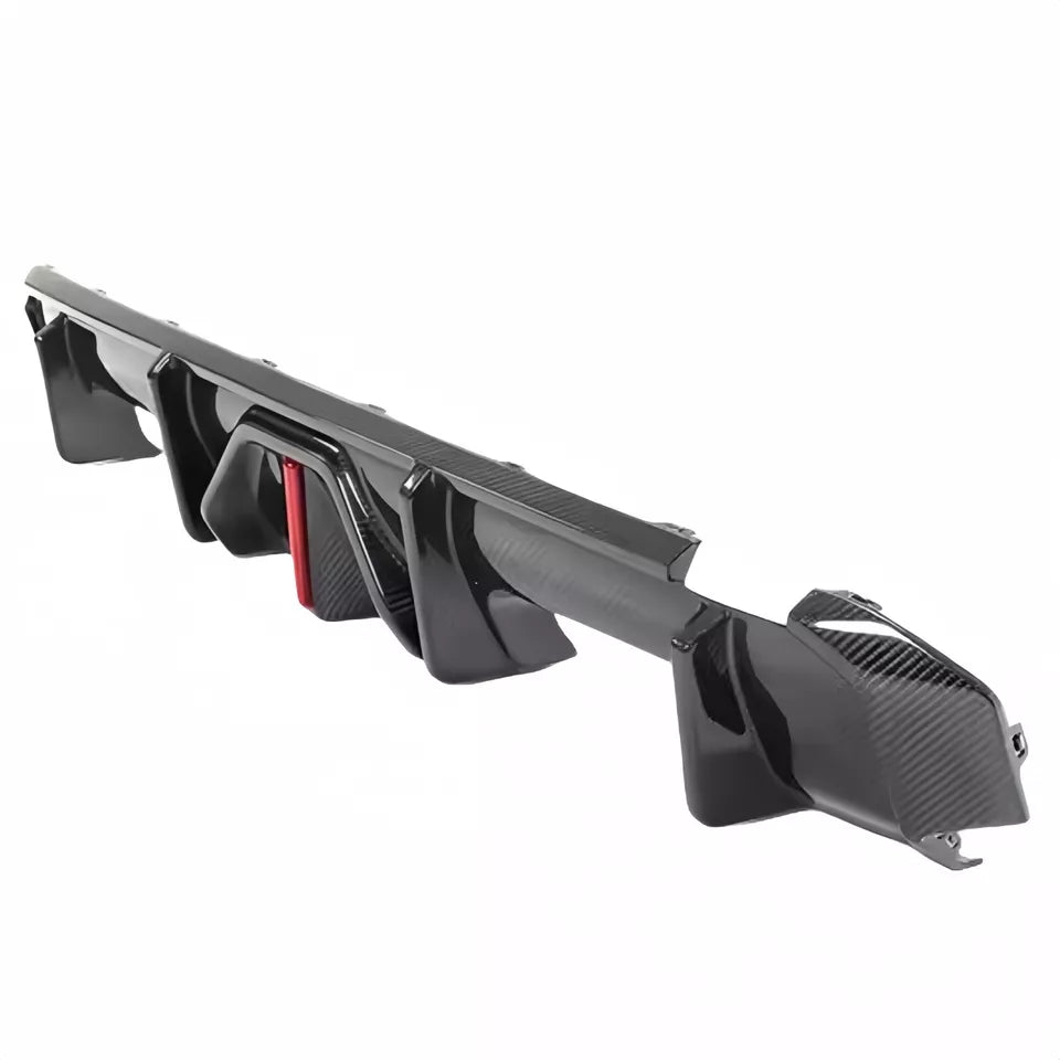 V2 Carbon Fiber Rear Diffuser W/ LED Light - 21-25 BMW G80 M3 G82 G83 M4.