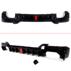 ABS Gloss Black Rear Diffuser w/ Brakelight - BMW X3 G01 X4 G02 LCI M Sport.