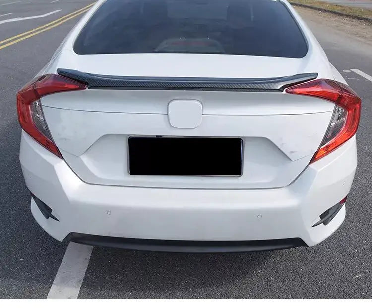 Carbon Fiber Rear Trunk Lip Spoiler - Honda Civic Sedan 10th Gen.