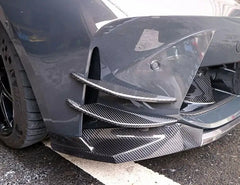 CARBON FIBER FRONT BUMPER CANARDS - BMW G8X G80 G82 M3 M4.