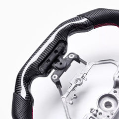 Carbon Fiber Steering Wheel w/ Red Stripe - Lexus IS250/IS300/IS350/ & RX350.