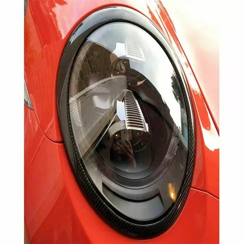 Carbon Fiber Front Headlight Cover Trim - Porsche Carrera 991.