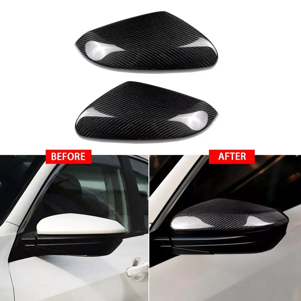Carbon Fiber Car Door Mirror Cover Cap - Honda Civic 10th Gen.