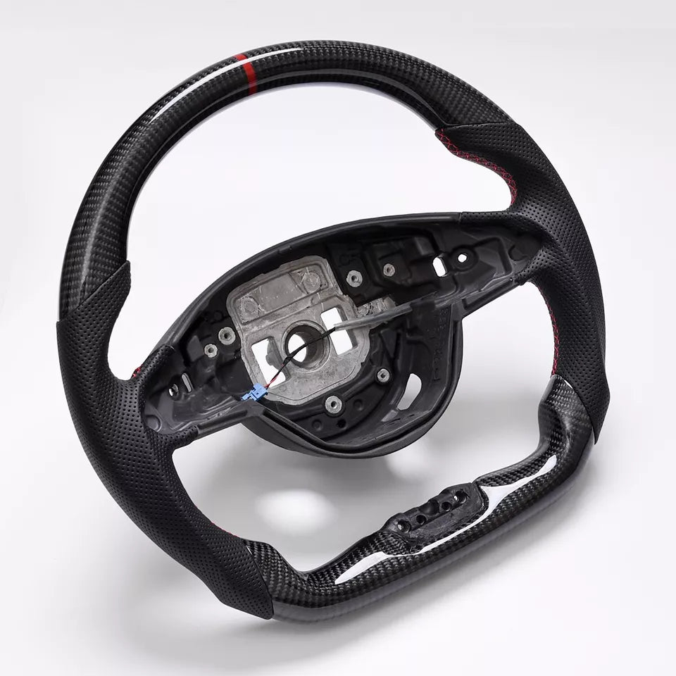 Carbon fiber Steering Wheel w/ heated - Mercedes-Benz W205 C63 AMG CLA GLE GLS.
