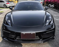 Carbon Fiber Front Splitter Lip - Porsche 718 Boxster Cayman 16-18.