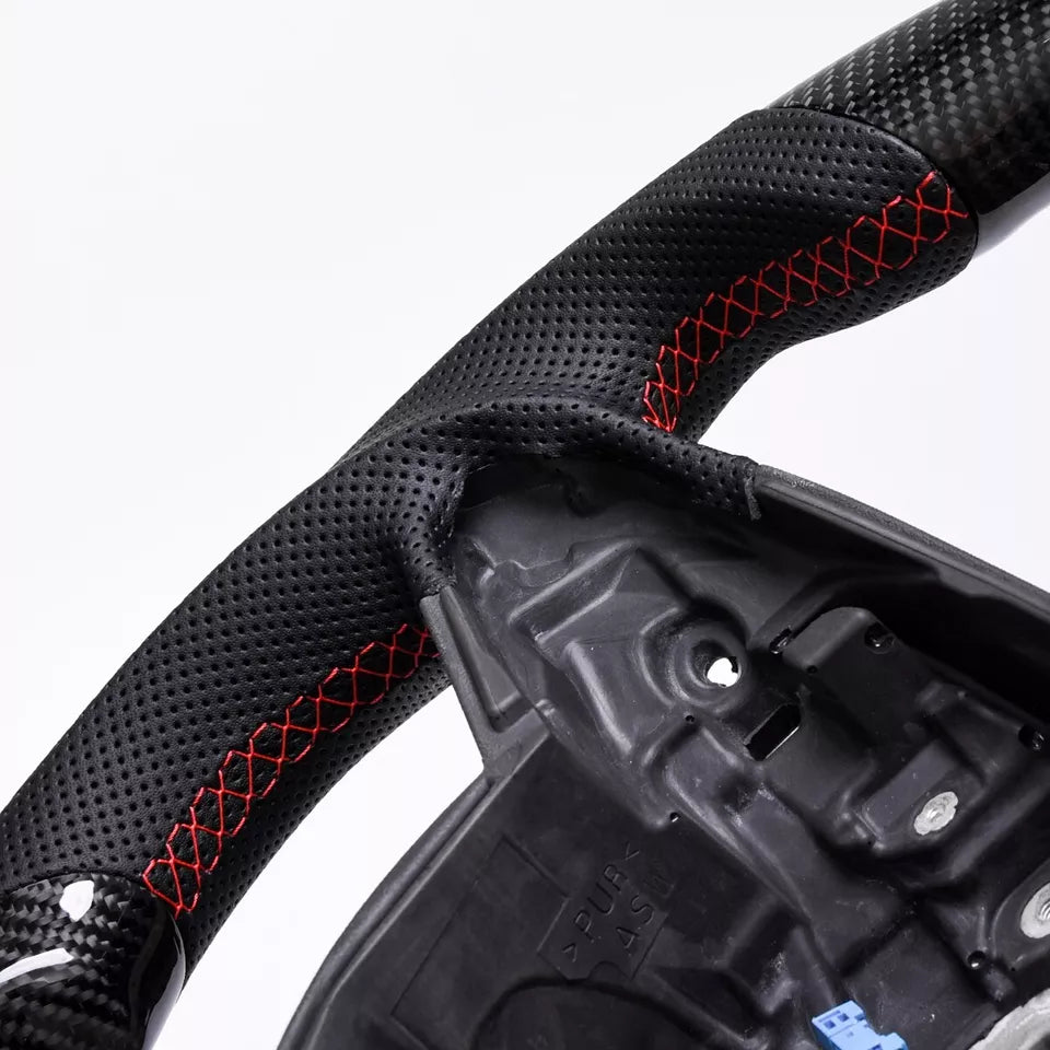 Carbon fiber Steering Wheel w/ heated - Mercedes-Benz W205 C63 AMG CLA GLE GLS.