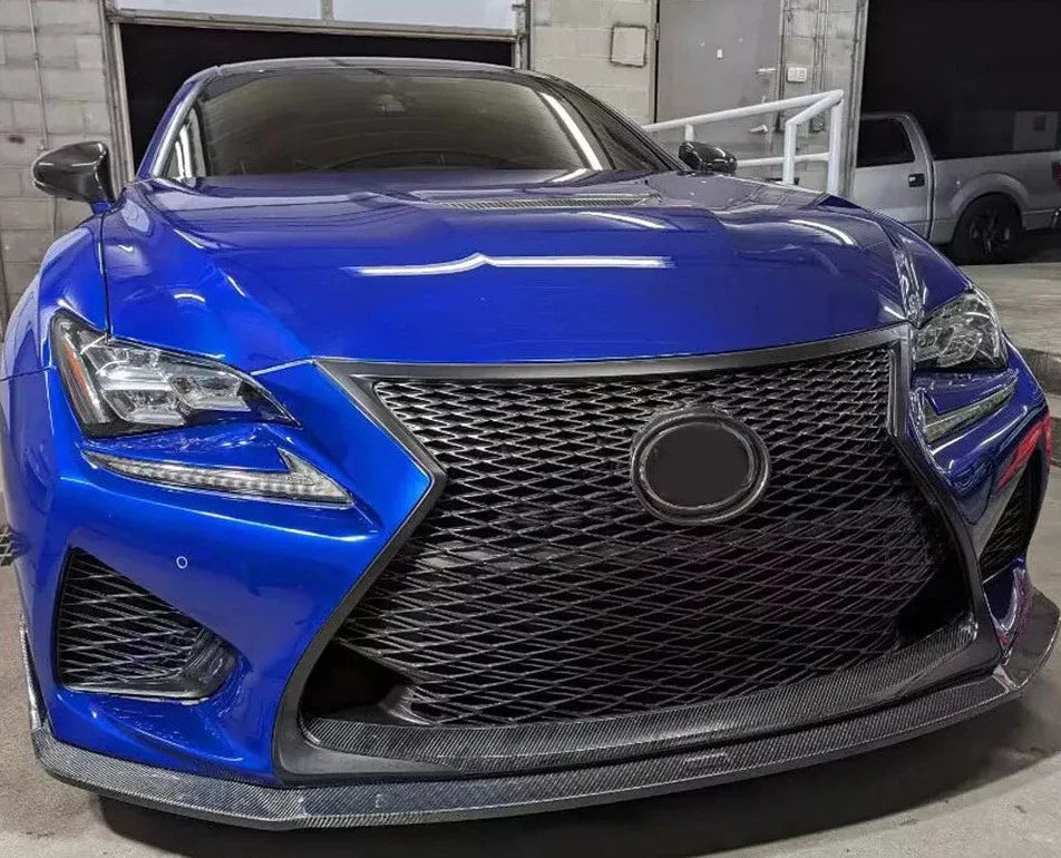 Carbon Fiber Front Bumper Lip - Lexus RC F Coupe.