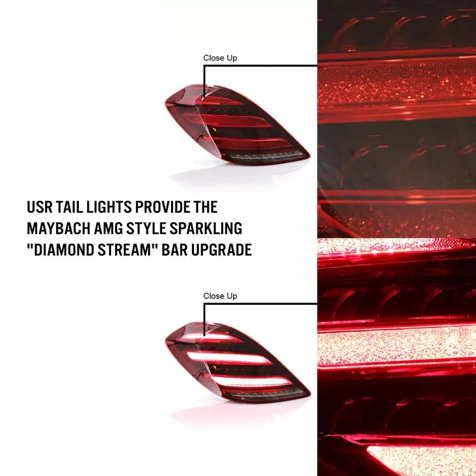 FACELIFT Maybach AMG Plug & Play LED Tail Light Set - Mercedes W222 S Class 2014-2017.