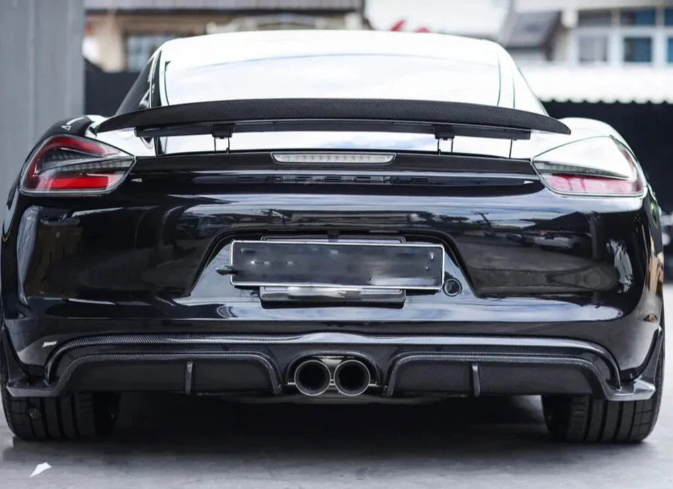 Carbon FIber Rear Trunk Spoiler Wing - Porsche 981 Boxster Cayman Coupe 2013-16.