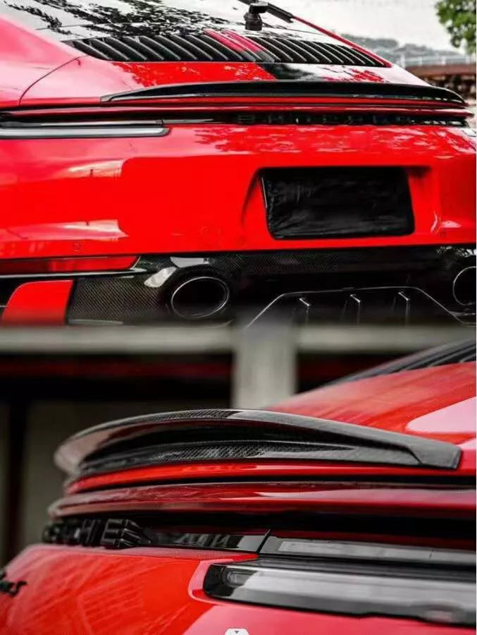 Carbon Fiber Trunk rear Spoiler - Porsche 911 992 Carrera Turbo S 4S 19+.