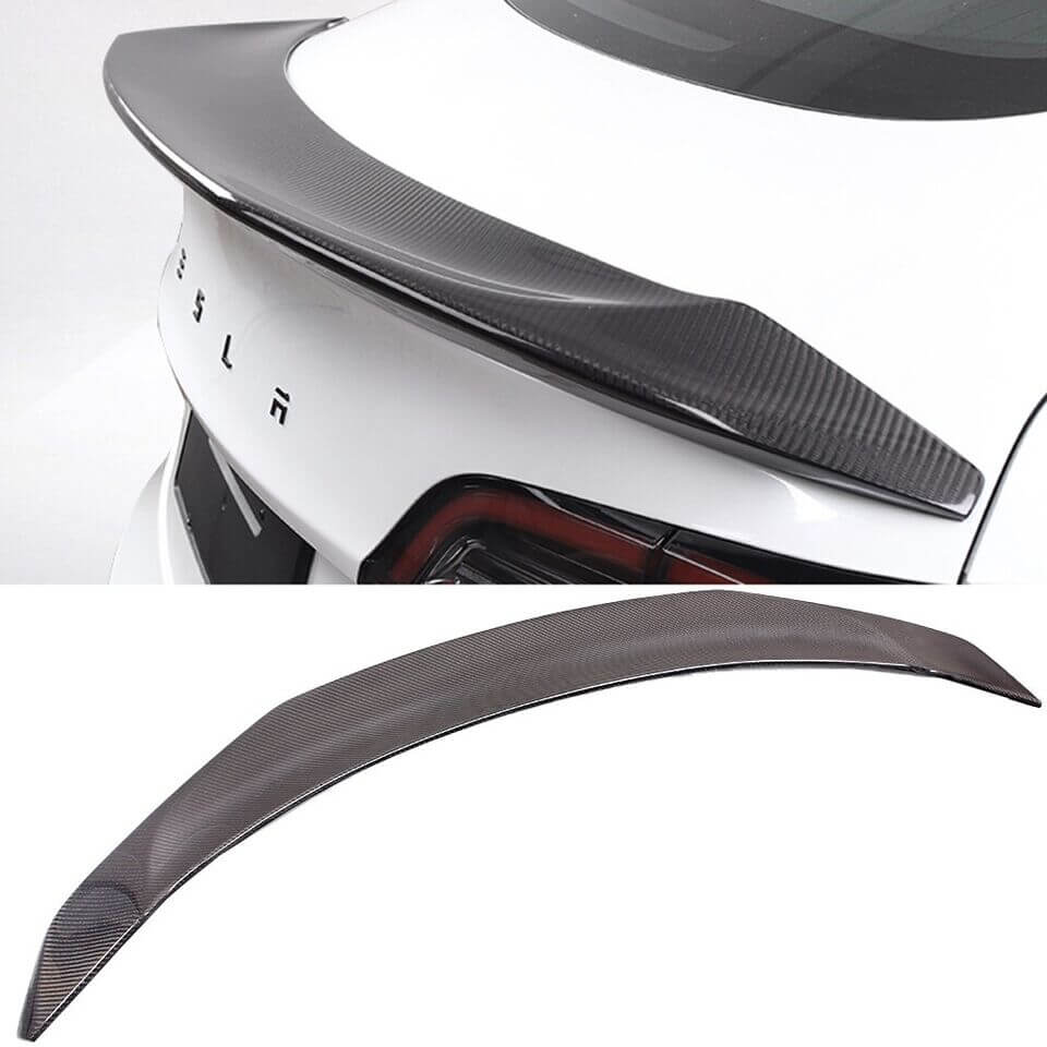 V Style Carbon Fiber Spoiler - Tesla Model 3 2017-2023.