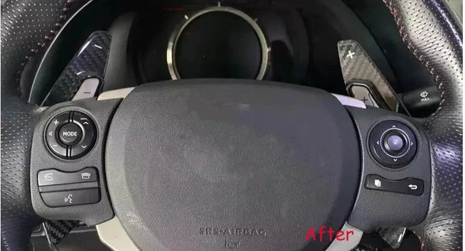 Carbon Fiber Paddle Shift Extensions -  Lexus IS200t 250 300 350 F Sport 2014-19.