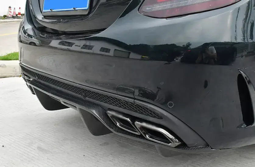 PSM Style Carbon Fiber Rear Diffuser - Mercedes Benz W205 C63 AMG C-Class.