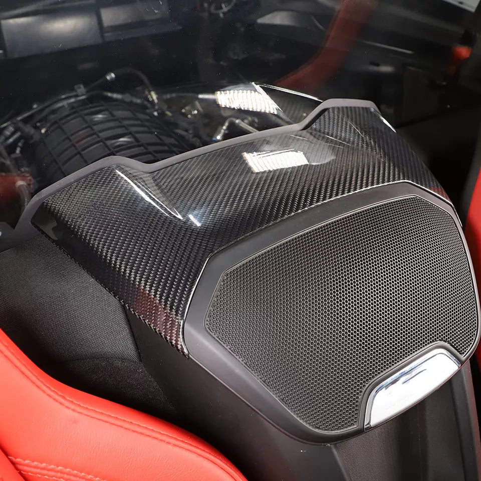 Carbon Fiber Rear Speaker Top Panel Cover - Corvette C8  2020-2024.