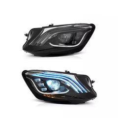 2018+ OEM Style Full LED Head Lights -  2014-17 Mercedes Benz S Class.