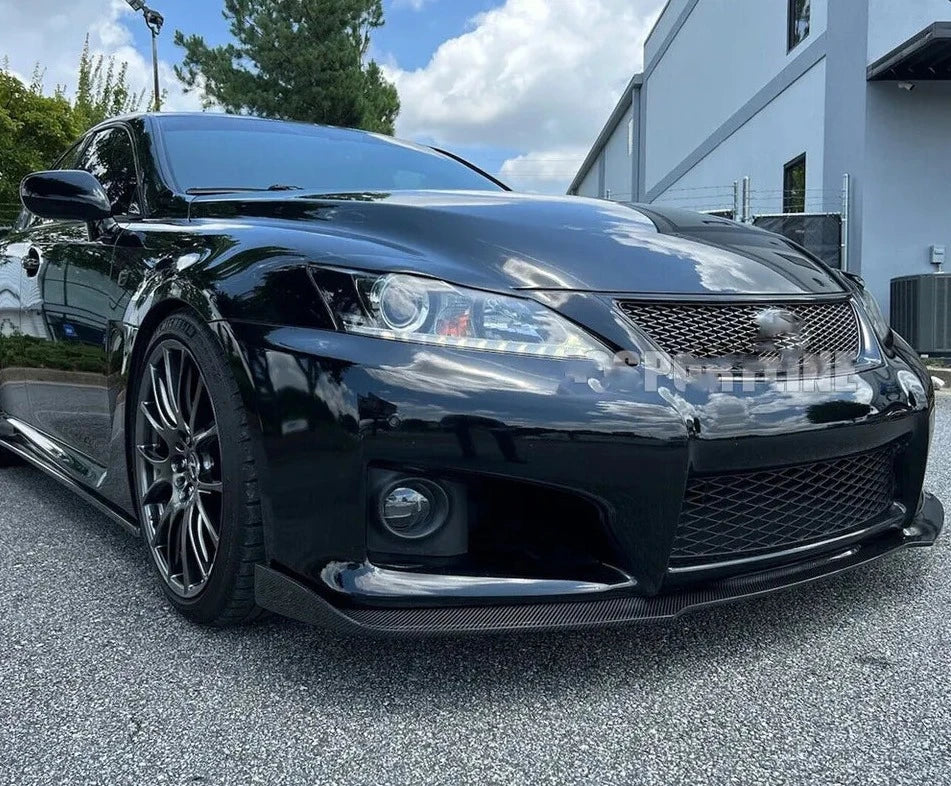 Carbon Fiber Front Bumper Splitter Lip - Lexus ISF Sedan.