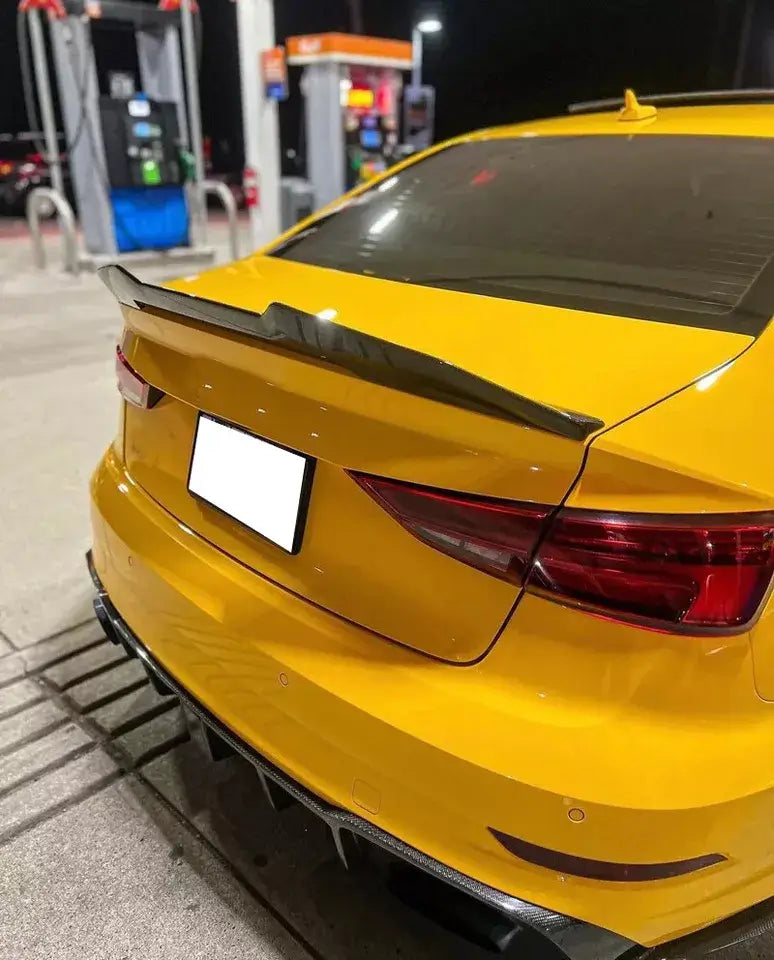 PSM Style High Kick Carbon Fiber Trunk Spoiler - Audi RS3 / S3 / A3 8V.