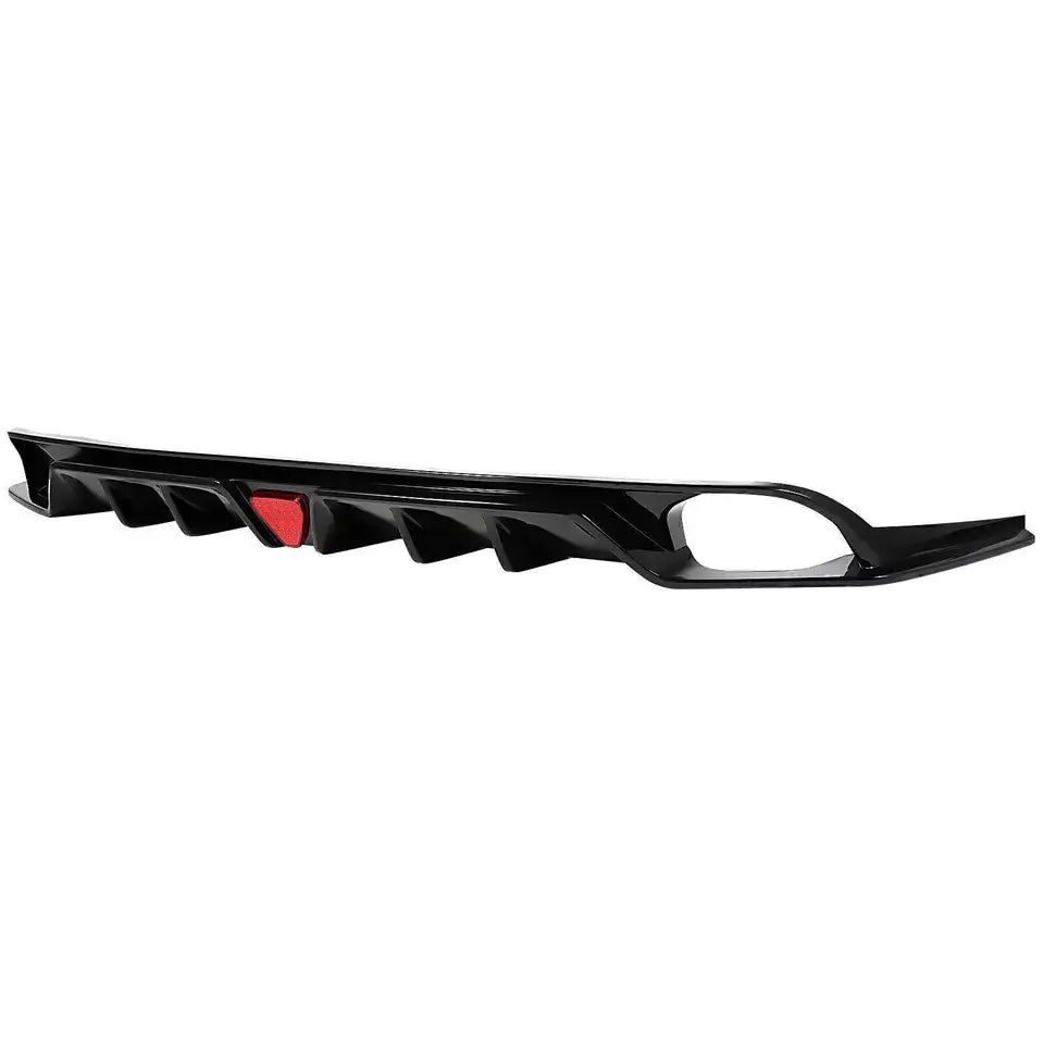 GLOSS BLACK REAR DIFFUSER W/ LED LIGHT - HONDA CIVIC 2022-2024.