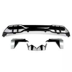MP Style Gloss Black Rear Diffuser w/ Rear Canard - BMW G05 X5 M Sport 2018-2022.