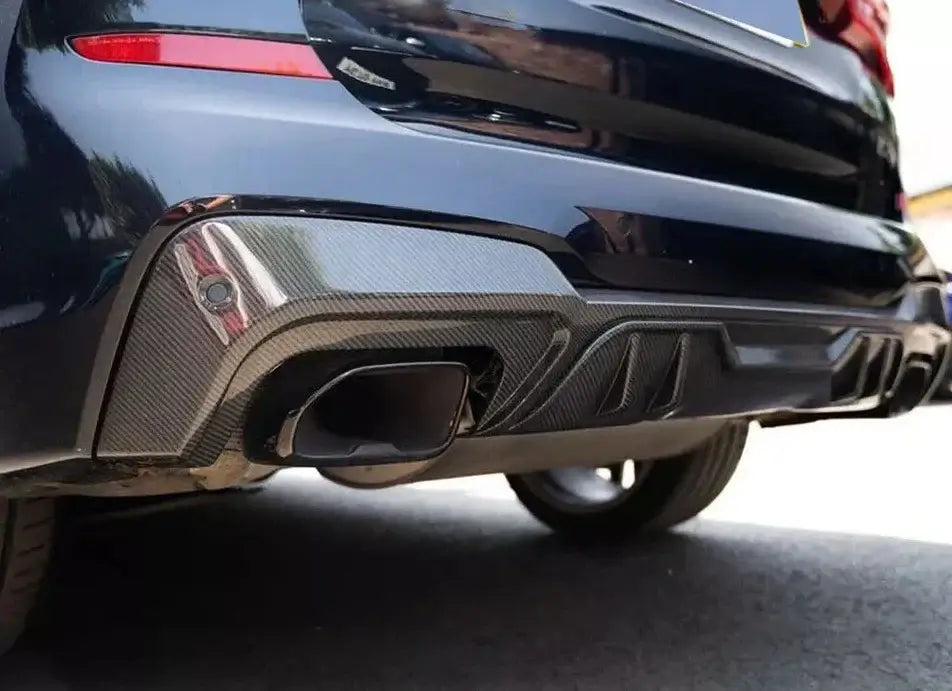 Carbon Fiber Rear Bumper Diffuser - BMW X3 G01 M Sport.
