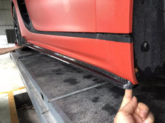 V2 Carbon Side Skirts Extension Lip - Porsche 718 Boxster Cayman 2016-2019.