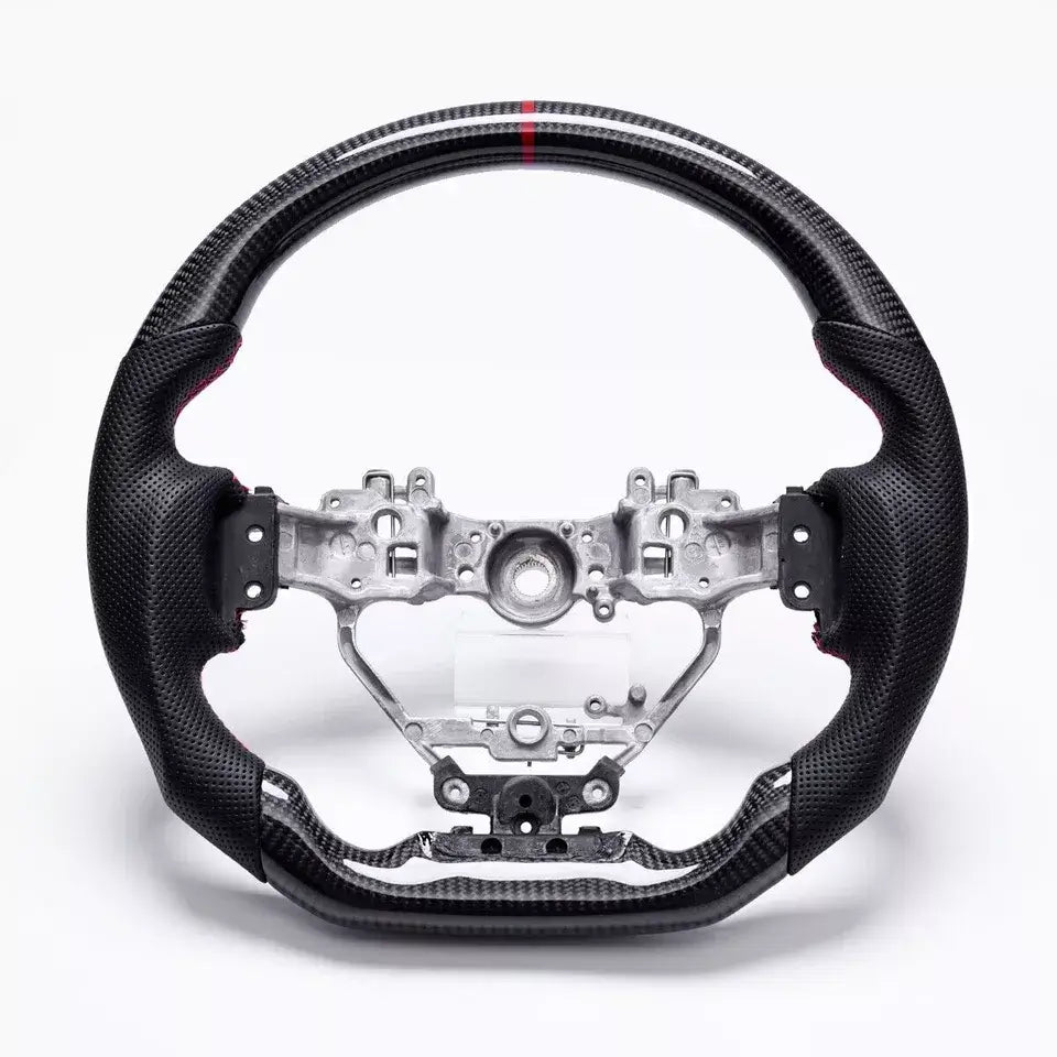 Carbon Fiber Steering Wheel w/ Red Stripe - Lexus IS250/IS300/IS350/ & RX350.