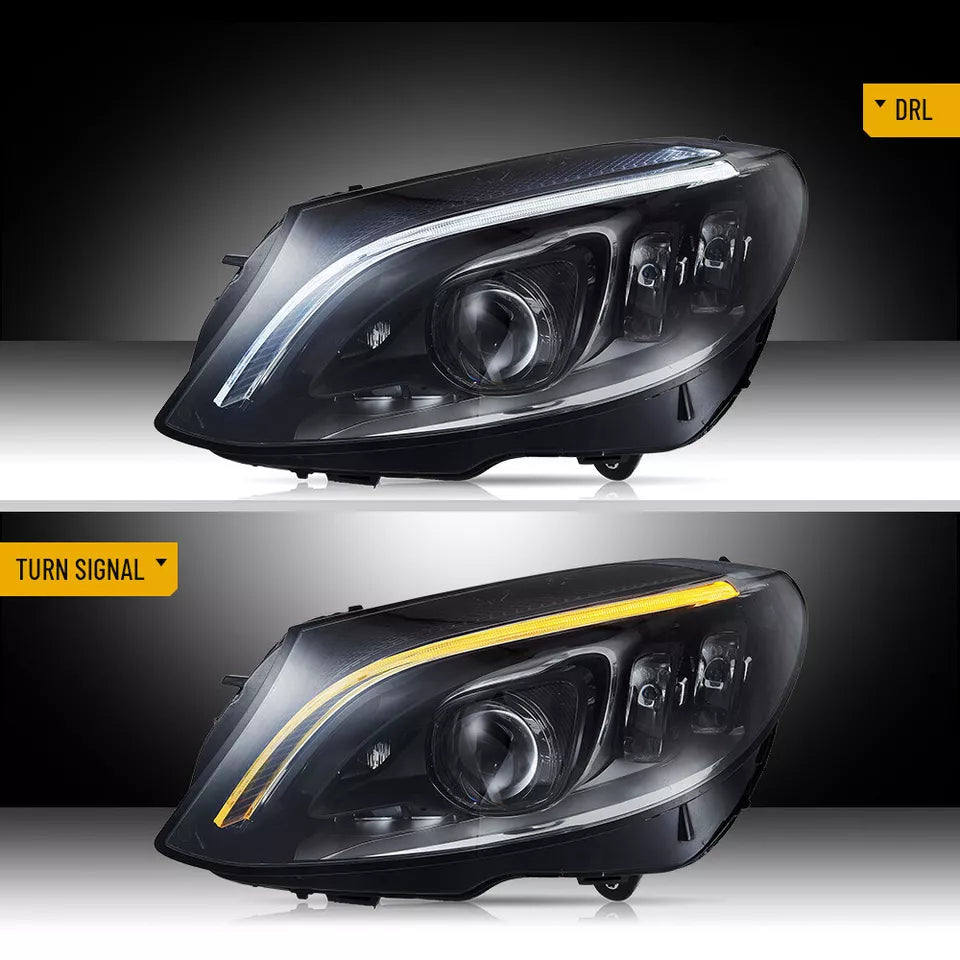 Full LED Headlights - Mercedes Benz C-Class AMG W205 2015-2021.