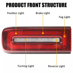 Tail Lights w/LED Signal Rear Brake Lamps - 1999-2018 Mercedes Benz G550.