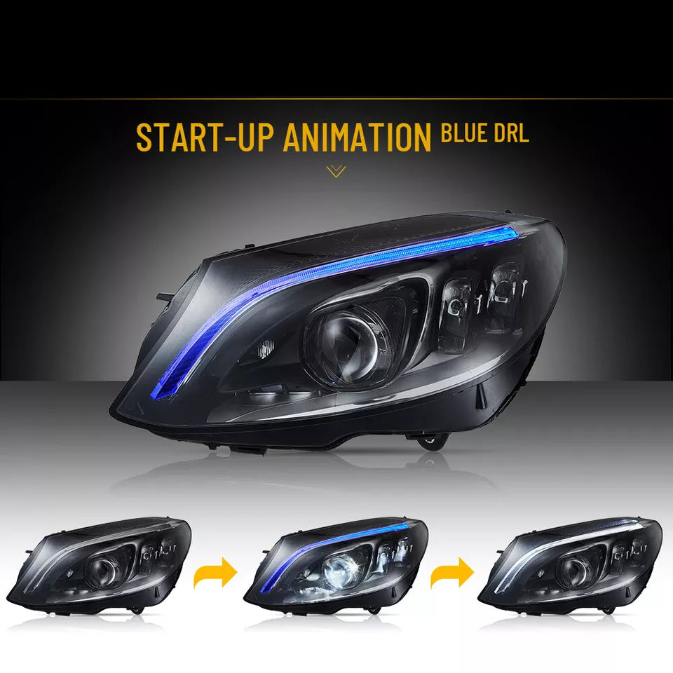 Full LED Headlights - Mercedes Benz C-Class AMG W205 2015-2021.