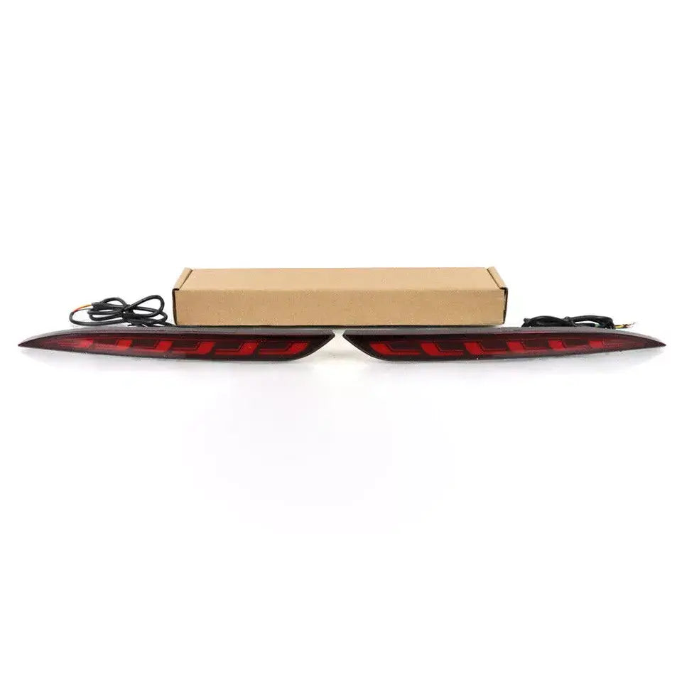 Red Rear Reflector LED Turn Signal Brake Lights - Tesla Model 3/Y.