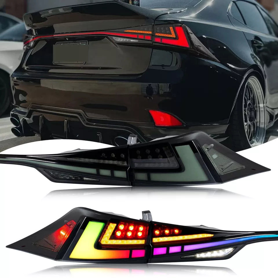 Clear RGB LED Rear Tail Light - Lexus IS250 IS300 IS350 ISF.