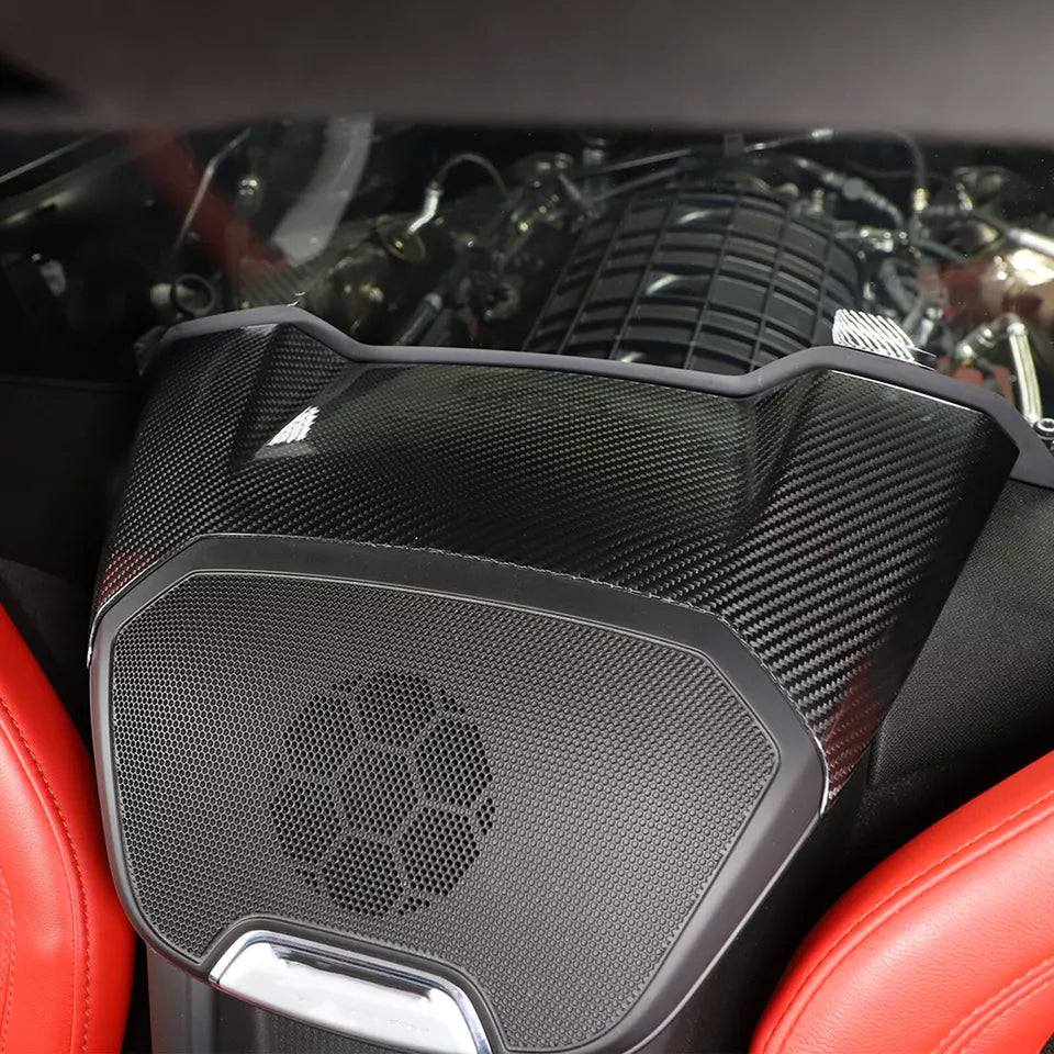 Carbon Fiber Rear Speaker Top Panel Cover - Corvette C8  2020-2024.