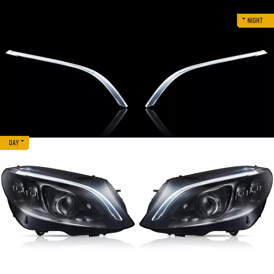 Full LED Headlights - Mercedes Benz C-Class AMG W205 2015-2021.