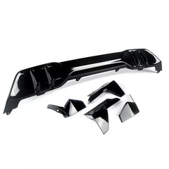 MP Style Gloss Black Rear Diffuser w/ Rear Canard - BMW G05 X5 M Sport 2018-2022.