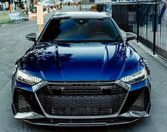 Dry Carbon Front Grille Grill Frame Cover - Audi RS6 RS7 C8 Avant.