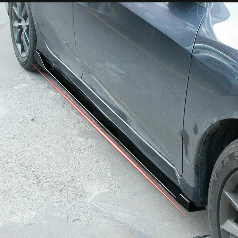 Gloss Black Side Skirts Extension - Honda Civic.