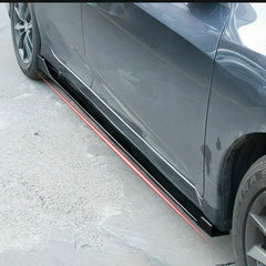 Gloss Black Side Skirts Extension - Honda Civic.