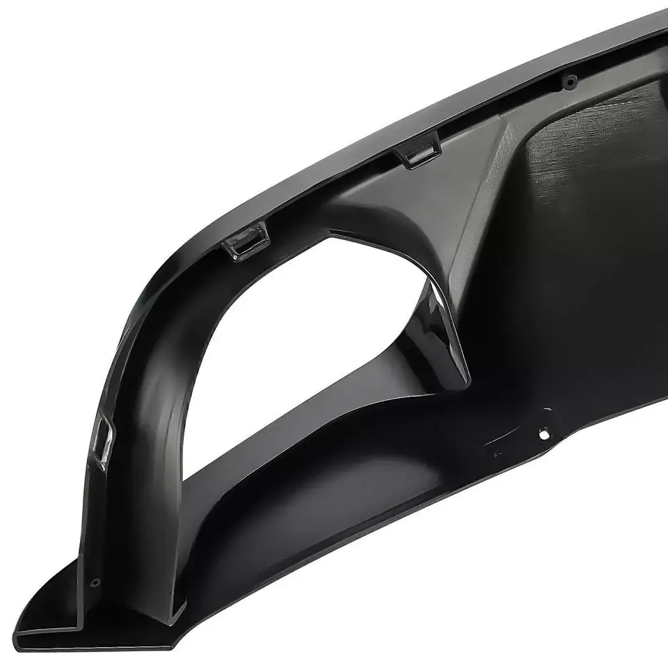 GLOSS BLACK REAR DIFFUSER W/ LED LIGHT - HONDA CIVIC 2022-2024.